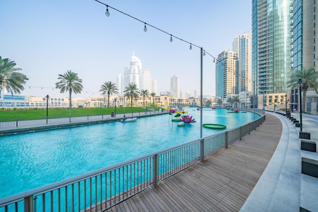 Stylish Apartment With Partial Burj Khalifa View Dubai Exterior foto
